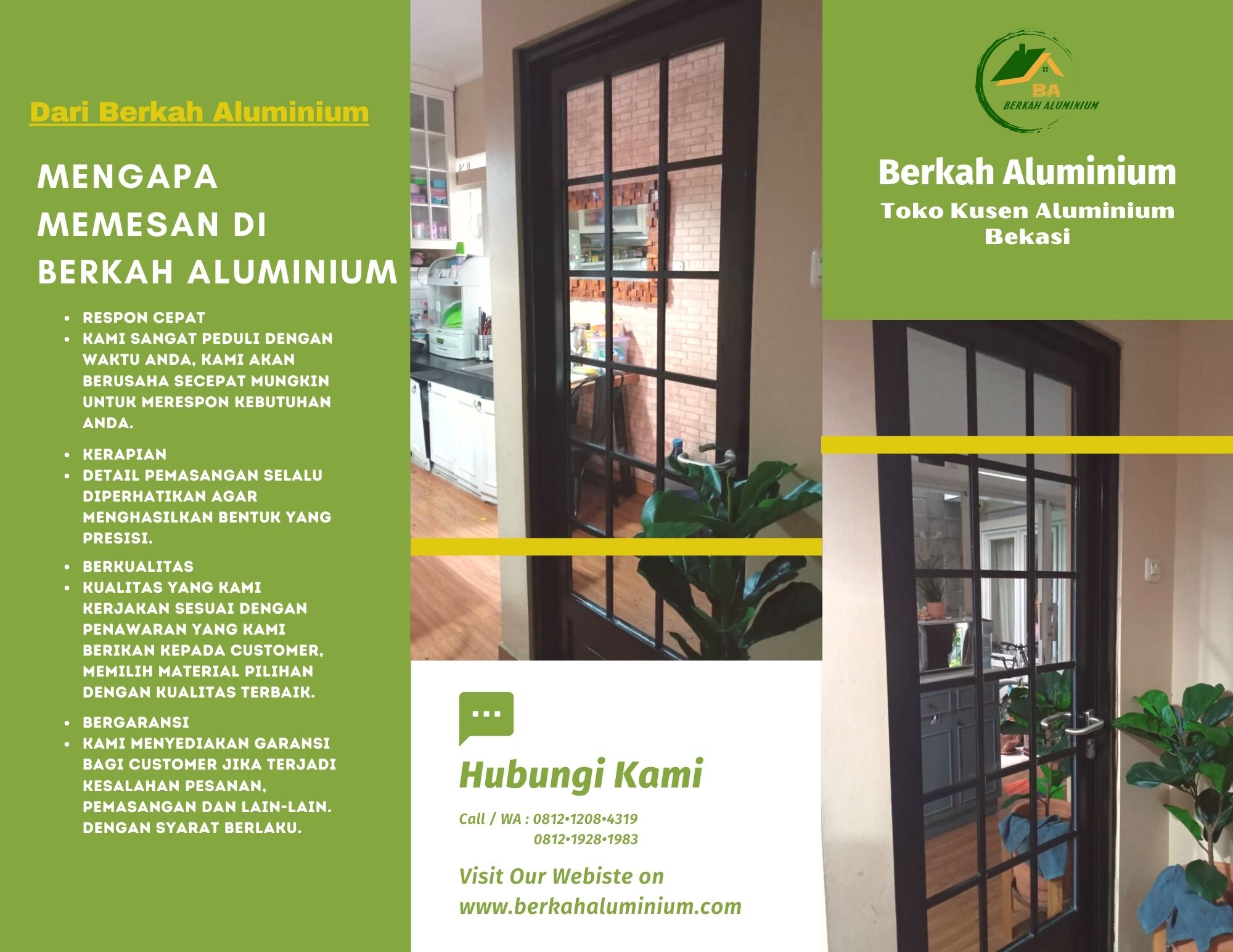 Jual Pintu Sliding Aluminium Minimalis Jakarta